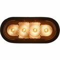 Buyers Products 6 Inch LED Oval Strobe Light with Amber LEDs and Amber Lens SL62AO